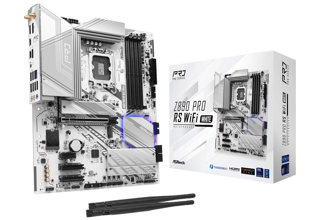 Pllakë amë ASRock Z890 Pro RS WiFi White