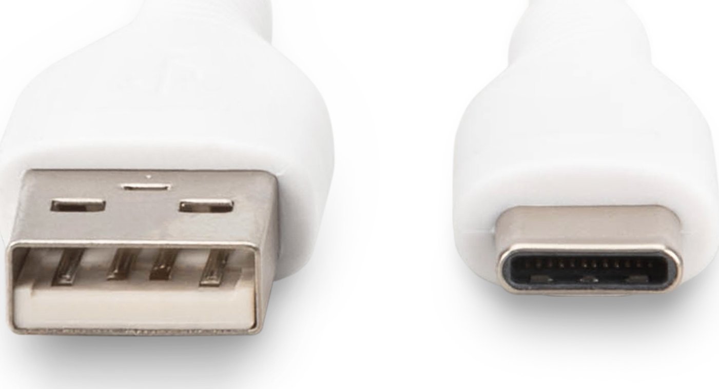 Kабел Digitus USB C Silicone, 0.5 m, 60W, бел