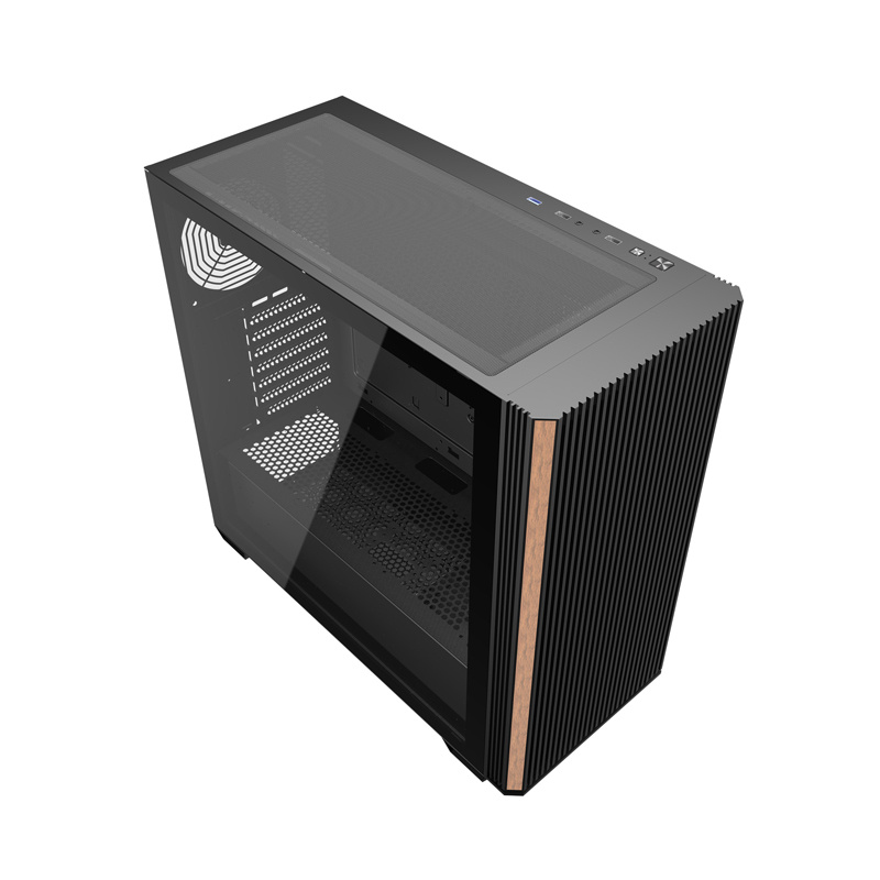 Kase kompjuteri Darkflash DS900WS, ATX mid tower, xham i temperuar, i zi