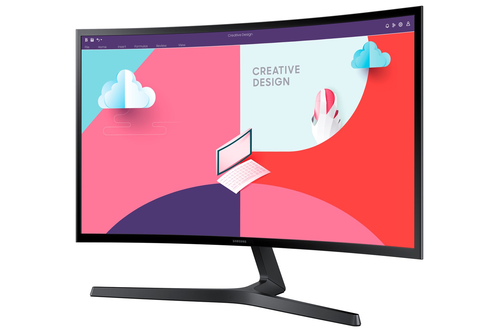 Монитор Samsung S24C366EA, 24”, Full HD, закривен, црн
