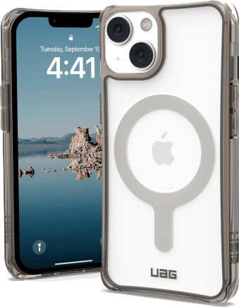 Mbështjellëse UAG Plyo për iPhone 14 Plus, 6.7", MagSafe, transparente gri Grey Ash