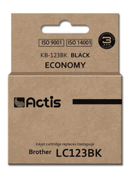 Ngjyrë për printer Actis KB-123Bk (zëvendësim për Brother LC123BK/LC121BK), 15 ml, e zezë