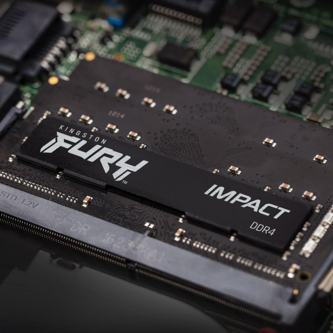 Memorie për laptop Kingston Fury Impact, SODIMM, DDR4, 32 GB, 3200 MHz, CL20