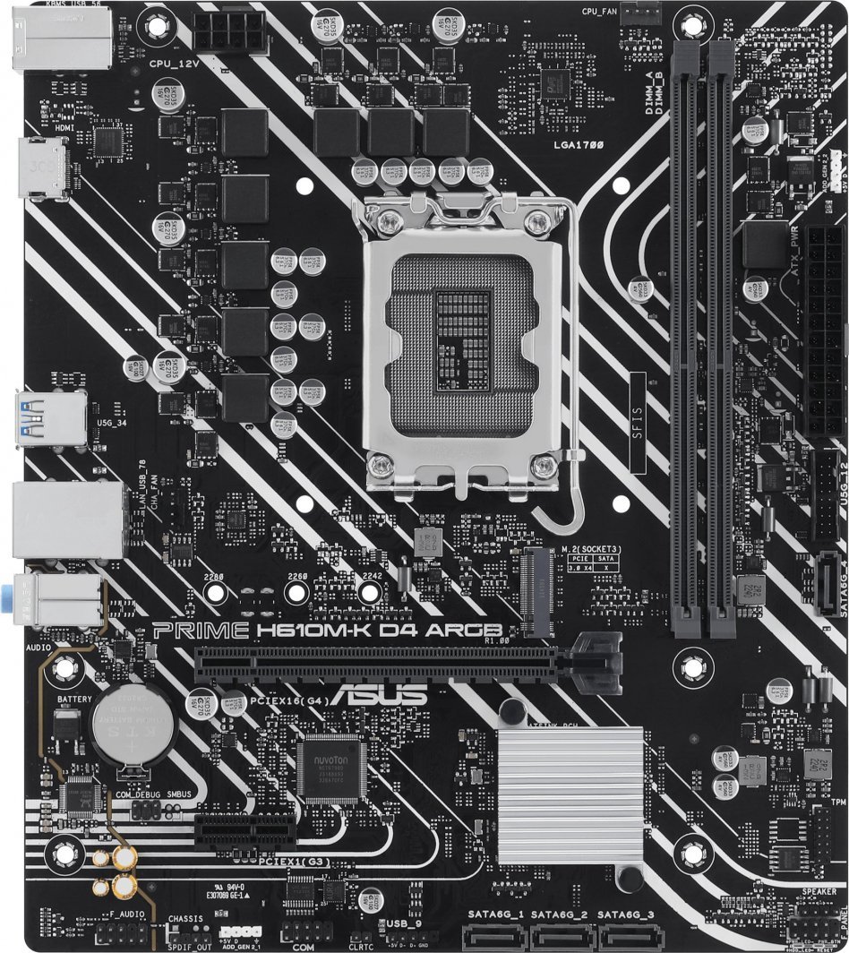 Pllakë amë Asus PRIME H610M-K D4 ARGB