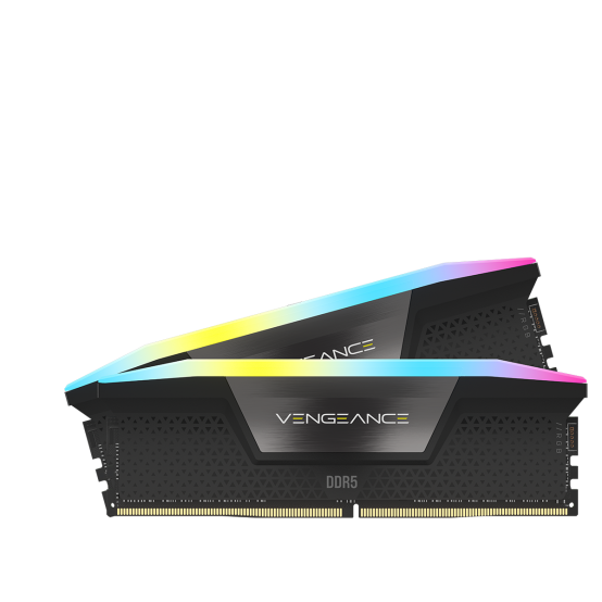 Memorie RAM CORSAIR Vengeance RGB, 32GB DDR5, 7200MHz, e zezë