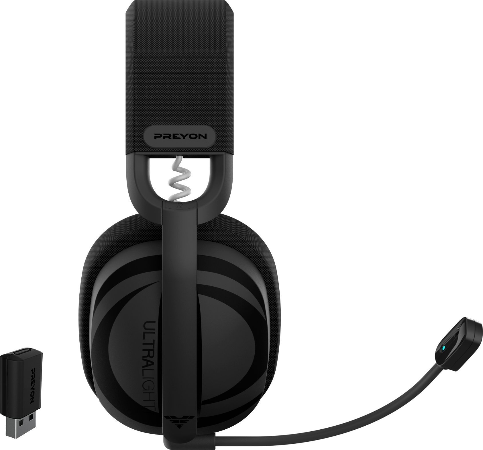Set gaming Preyon Tornado Fly PTF40B me qëndrues kufjesh Heron Beak PHB41B, RGB, wireless charging, i zi 4