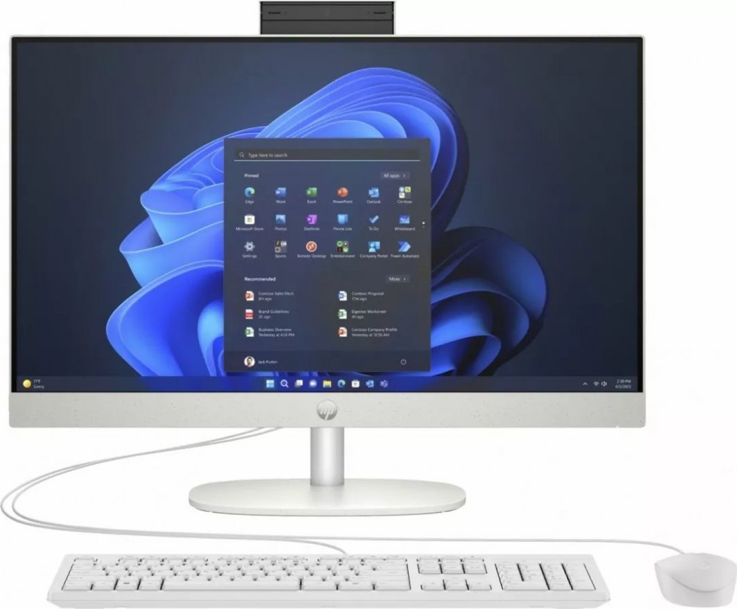 Kompjuter AIO HP ProOne 240 G10, Intel Core i5-1335U, 16GB RAM, 512GB SSD, Intel Iris Xe, i bardhë