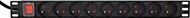 Лента за струја Gembird PDU 9xFR, 1U, 16A, 2m, црна