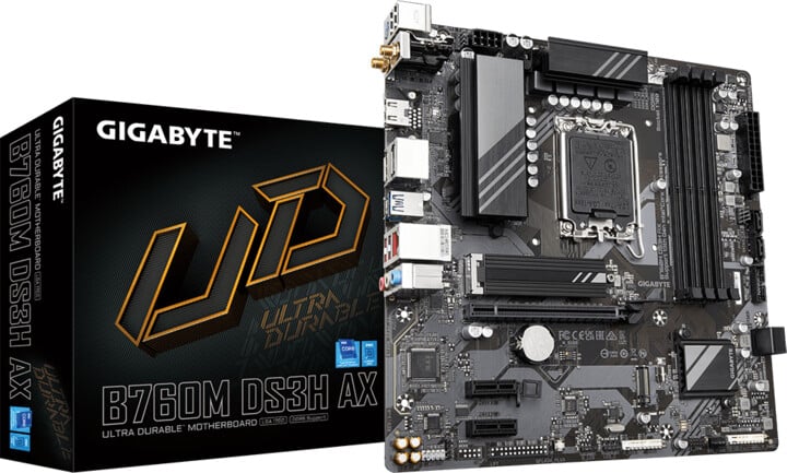 Pllakë amë GIGABYTE B760M DS3H AX, LGA 1700, mATX
