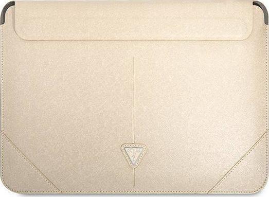 Këllëf tablet dhe laptop Guess Sleeve GUCS14PSATLE, 13-14", lëkurë eko Saffiano, bezhë