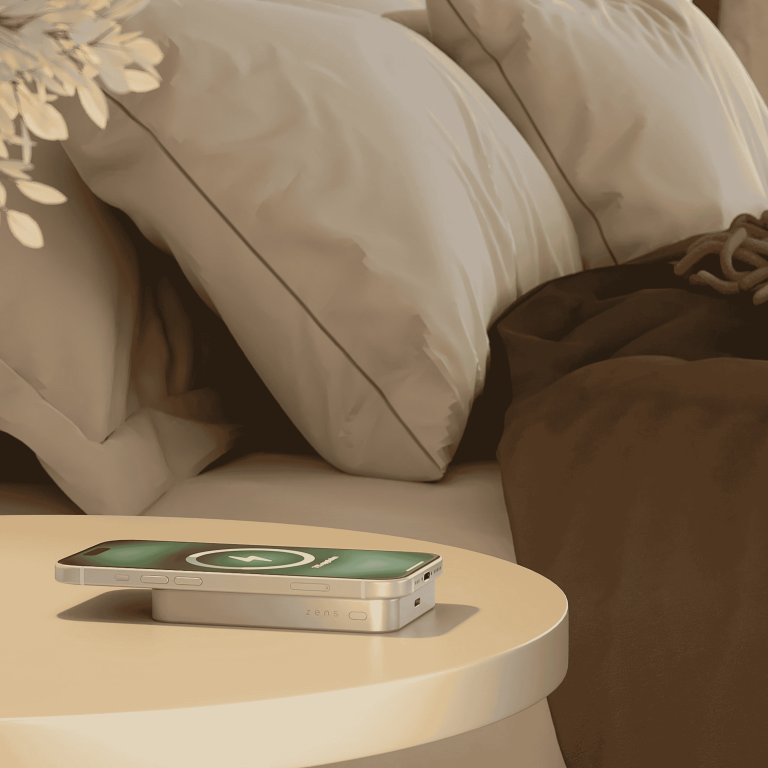 Power bank ZENS Slim Qi2 Aluminium, 10000mAh, karikim wireless, i bardhë