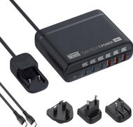 Karikues muri Newell GaN Tech T-power, 140W, 6 porte USB, me adapterë prizash