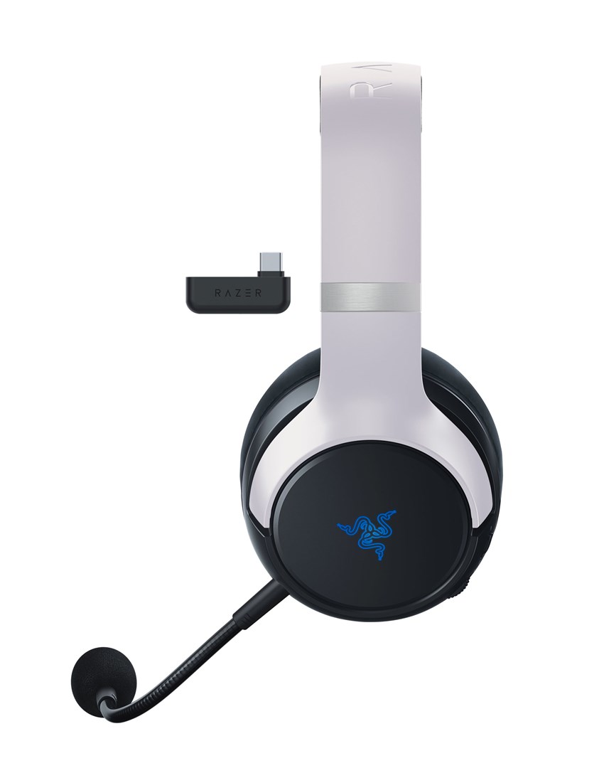 Слушалки за гејминг Razer Kaira Pro HyperSpeed, безжични, за PlayStation, бели