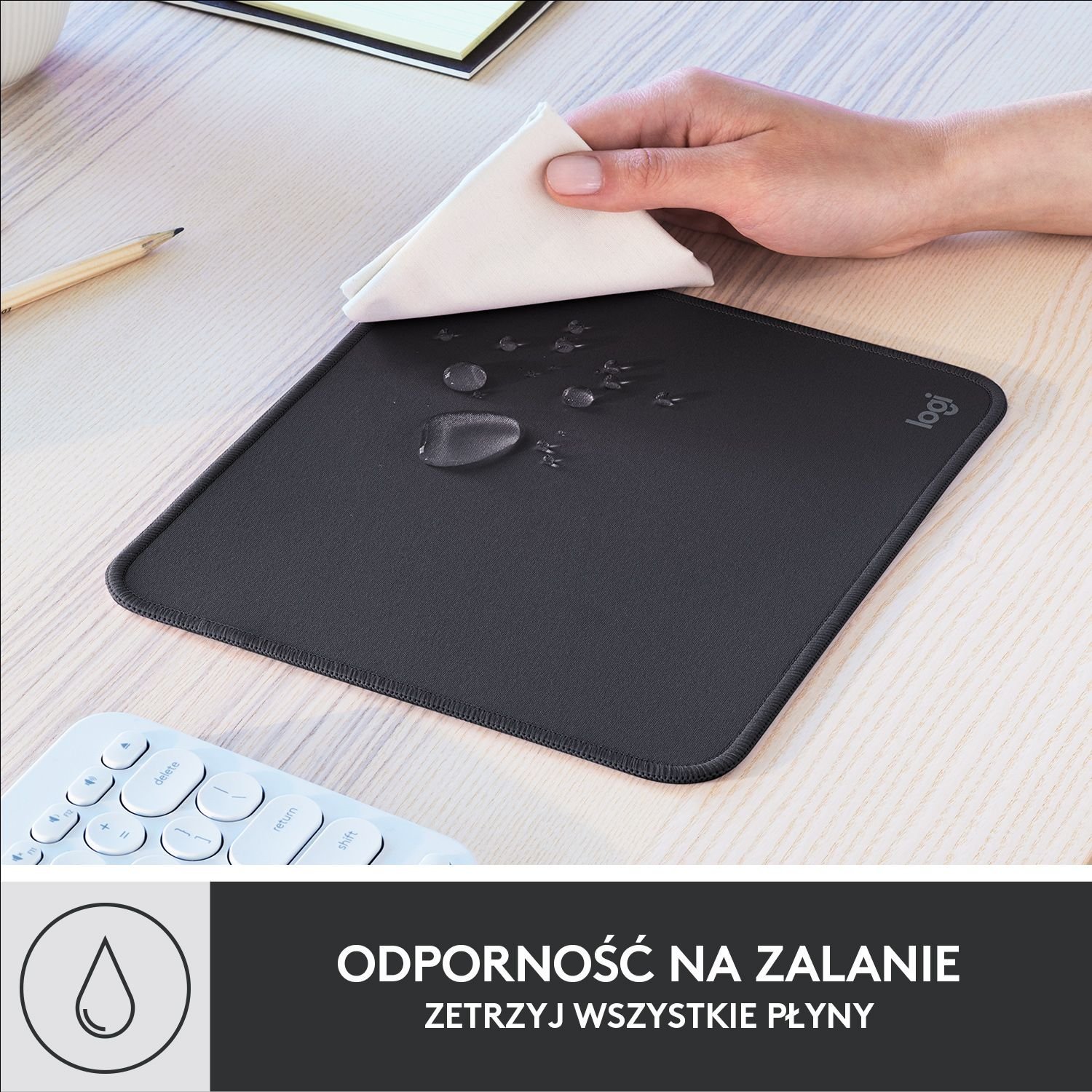 Set marrës Logitech Unifying USB Bluetooth 910-005931 me mousepad Studio Series, 2.4 GHz, Graphite