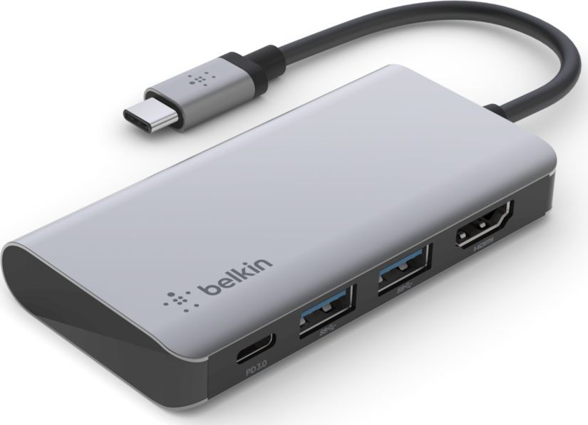 Dock USB C Belkin Connect AVC006BTSGY, 4K HDMI, 100W PD, ngjyrë argjendtë
