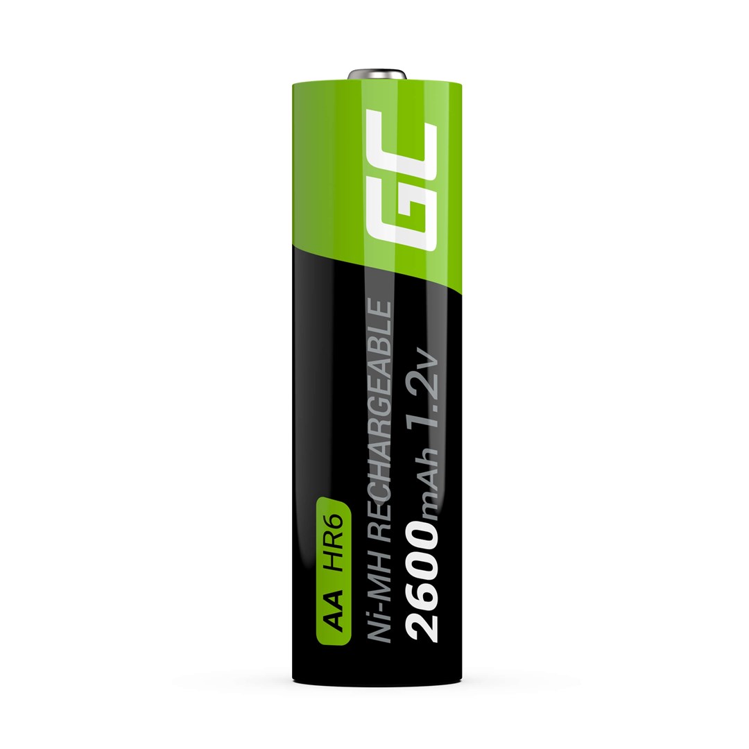 Bateri rikarikueshme AA Green Cell GR05, NiMH 2600mAh, 1.2V, jeshile e zezë
