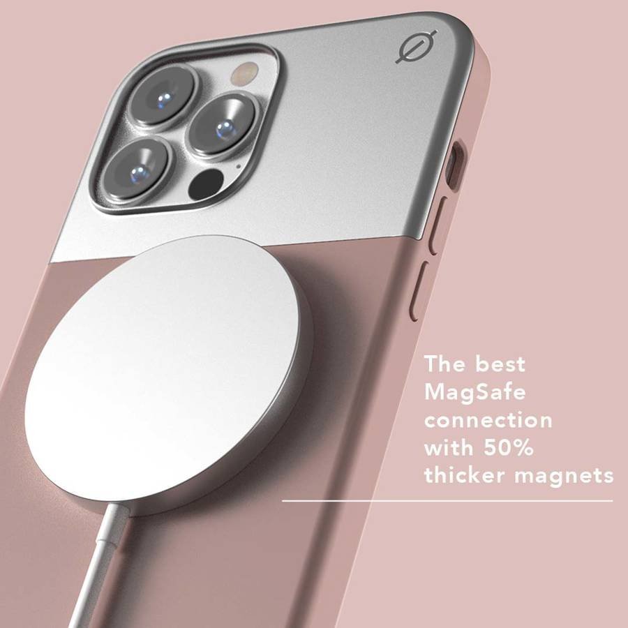 Mbrojtëse telefoni Atom Studios Split Silicone MagSafe, për iPhone 13 Pro Max, rozë