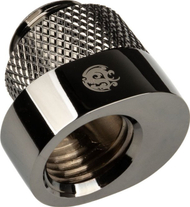 Adaptor ftohës uji Bitspower X-Cross, G1/4, offset 5 mm, Black Sparkle i zi