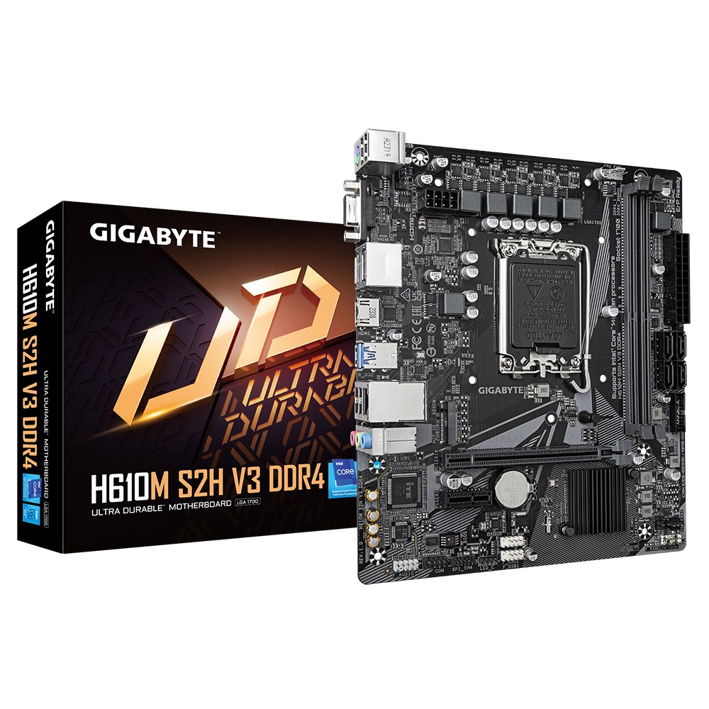 Pllakë amë Gigabyte H610M S2H V3, DDR4, Micro ATX, LGA1700, e zezë