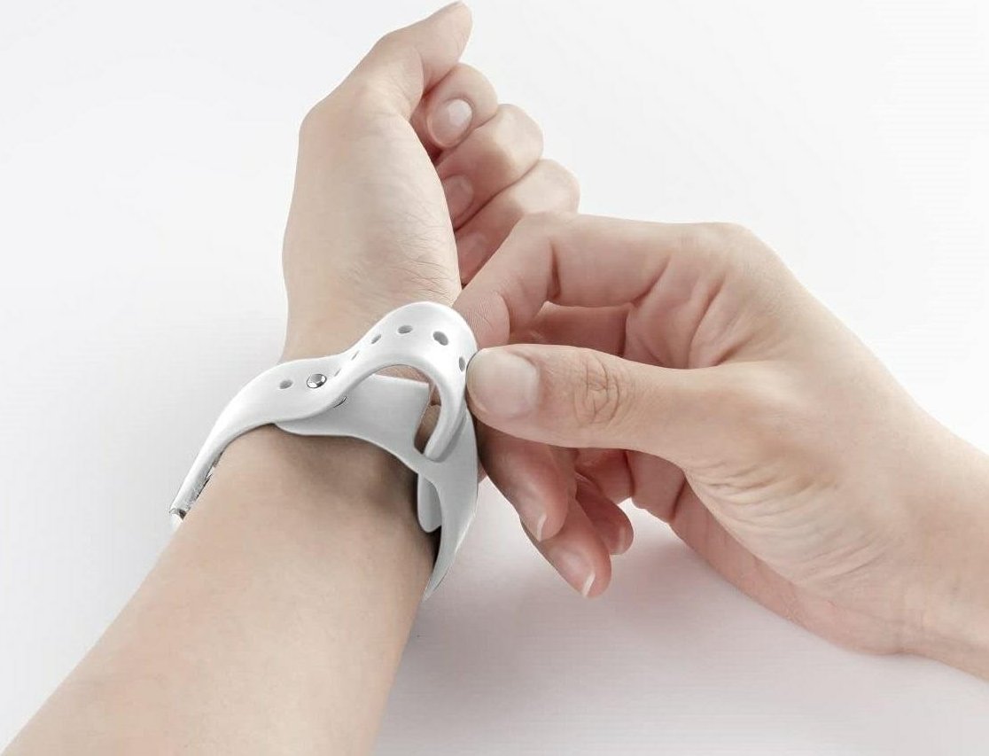 Rrip dore Mercury Silicone për Apple Watch 38/40/41 mm, silikon, i bardhë