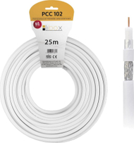 Kabllo koaksiale Libox PCC102-25, SAT Trishield HD, 25 m, e bardhë