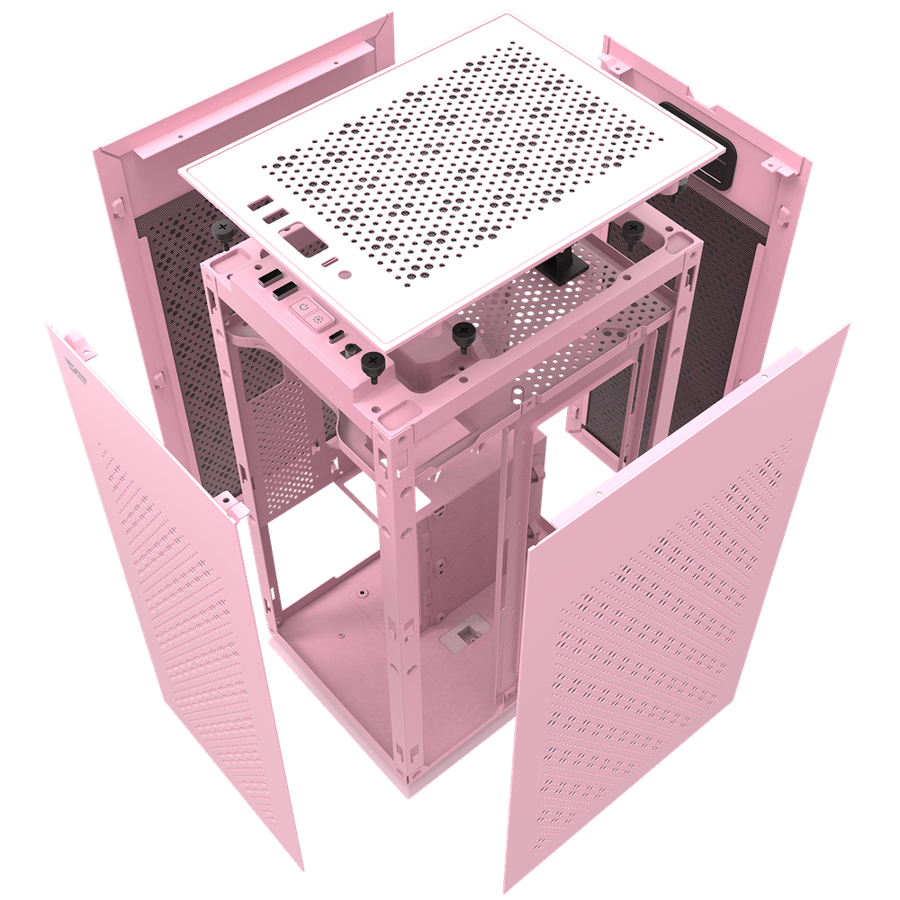Kasë Darkflash DLH21, ITX Tower, rozë