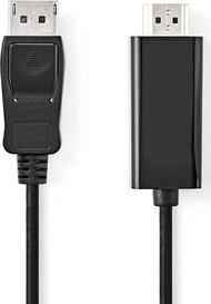 Kabllo adapter video Nedis CCGL37100BK30, HDMI në DisplayPort, 3m, i zi