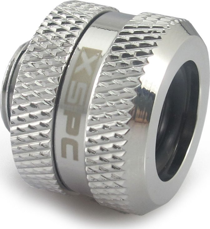 Set fitting për ftohje uji XSPC G1/4 në tub 14mm, Triple Seal, krom