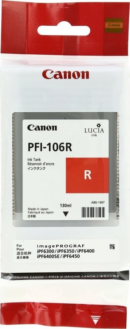 Kartrixh boje Canon PFI-106R, 130 ml, i kuq