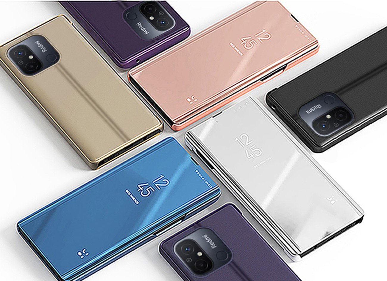 Mbulesë telefoni Hurtel Clear View, për Xiaomi Redmi 11A Poco C55 Redmi 12C, flip, e zezë