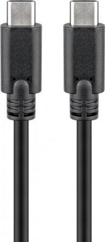 Кабел USB Wentronic Goobay 66508, USB-C во USB-C, 2m, 60W, црна
