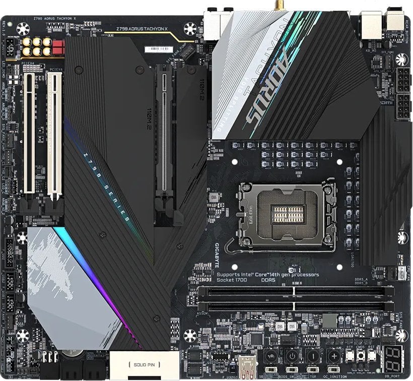Pllakë amë Gigabyte Z790 AORUS TACHYON X, Intel Z790, Socket 1700, 4 slota, Wi-Fi 6, ATX
