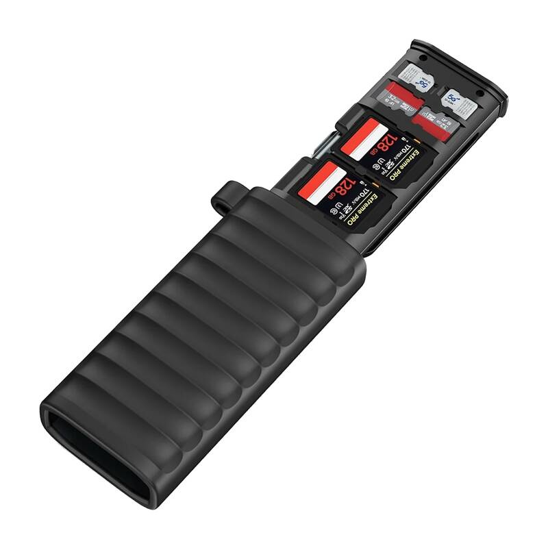 Lexues kartash SD microSD TELESIN, Type C, kutí ruajtëse, i zi