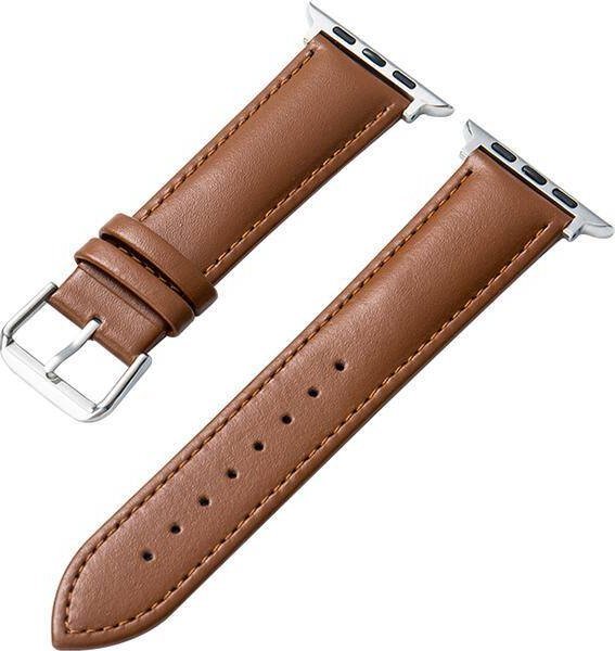 Rrip për Apple Watch Crong Noble Band, lëkurë natyrale, 42/44/45/49 mm, mokka