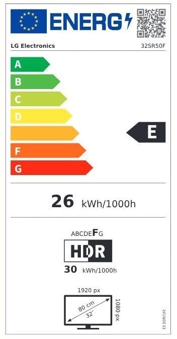 Monitor LG 32SR50F-W - LED, 31.5", FHD, i bardhë