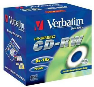 Disk CD-RW Verbatim, 700MB, 12x, paketë 10 copë