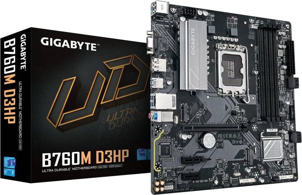 Pllakë amë GIGABYTE B760M D3HP, DDR5 deri 5600MHz, 2x M.2 PCIe 4.0, GbE LAN