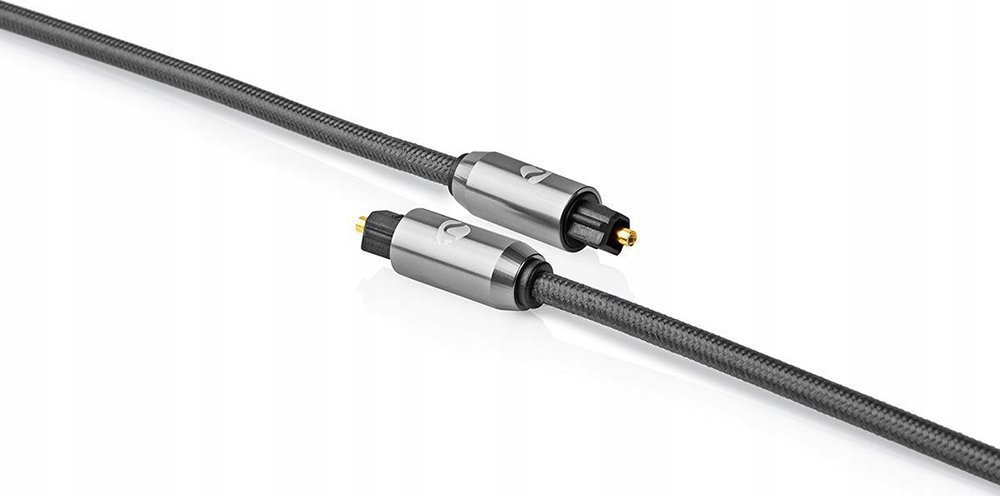Kabllo audio optike Nedis, TOSLINK në TOSLINK, 1 m, gri