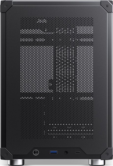 Куќиште за компјутер Jonsbo C6, Micro ATX, со рачка за носење, црно