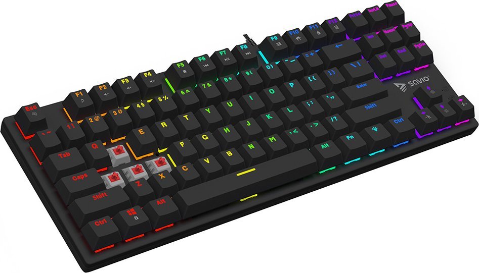 Механичка гејминг тастатура Savio Tempest X2, Outemu Red, RGB, црна