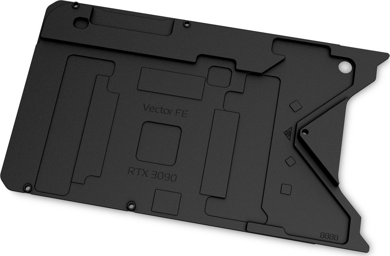 Backplate grafike EK Water Blocks EK Quantum Vector FE RTX 3090 Ti, alumini, për ftohje hibride, i zi