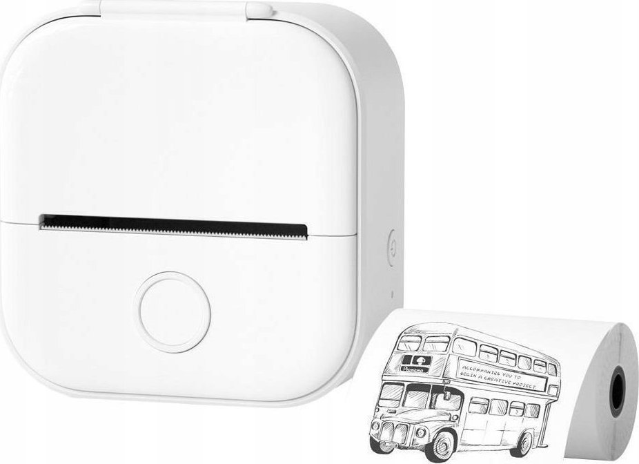 Printer etiketa Phomemo T02, termik, Bluetooth, i bardhë
