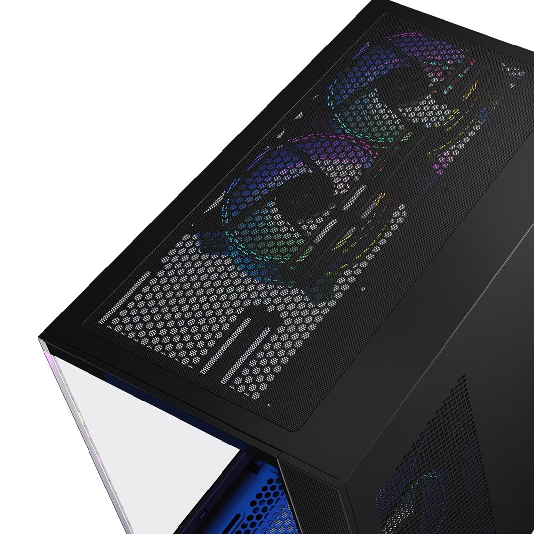 Kuti gaming Modecom Volcano Panorama Apex ARGB 3F, ATX, me xham të temperuar, gri