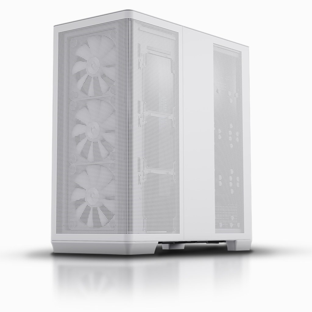 Kuti kompjuteri Apnx C1 ARGB, midi tower ATX, panel xhami i errësuar, e bardhë