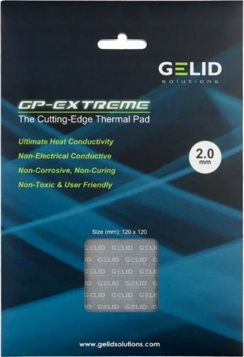 Jastëk termik Gelid Solutions GP-Extreme, 12W, 120x120x2.0mm, gri