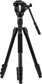 Tripod për kamera Fotopro S5i Pro, alumin 64", kapacitet 5kg, i zi