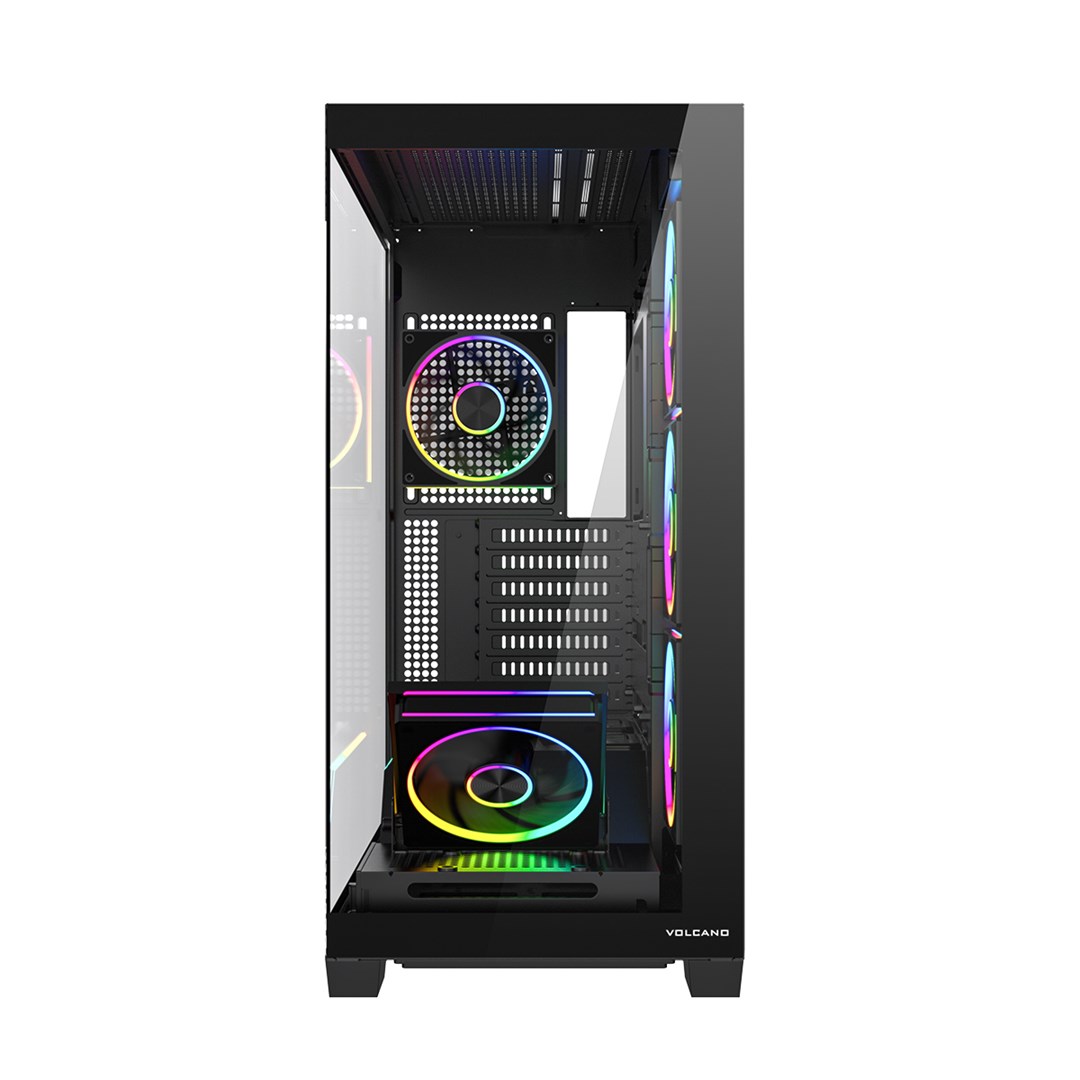 Kase PC Modecom Volcano Stellar Plus 5F ARGB, ATX, xham i temperuar, e zezë