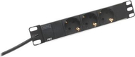 Shirit rryme rack Digitus PDU DN-95411, 3x Schuko, 10", i argjendtë