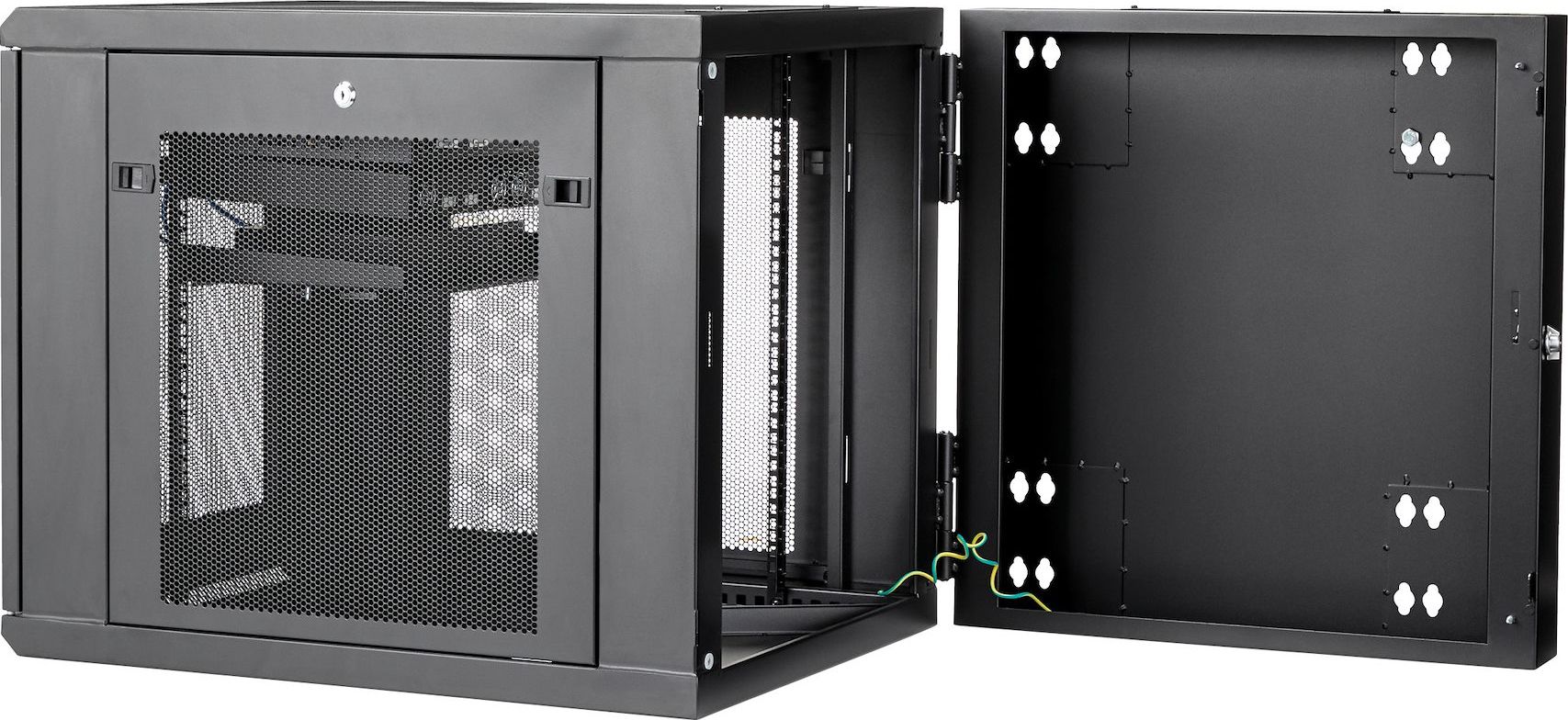 Kabinet rrjeti StarTech 12U, montim në mur, 19", i zi