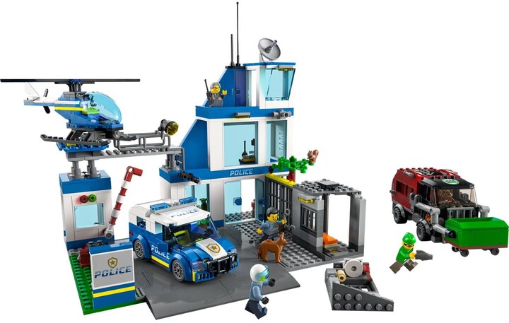 Set lodër LEGO City 60316 Police Station, 668 pjesë